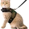 Kattentuigje Met Leiband Riem Kattenharnas Camouflage Maat L Kat & Kitten – Dieren Kattenriem – Cat Leash – Halsomvang 24 Tot 33cm – Borstomvang 36 Tot 41cm – Zootic®
