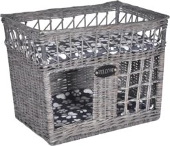 VidaLife Kattenbed/huis/krabpaal Met Kussen Vierkant Wilgen