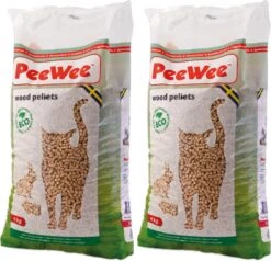 Peewee Houtkorrels Kattenbakvulling – 2 X 9 Kg (18 Kg, 28l)