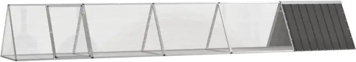 VidaXL Konijnenhok 201,5Γ80,5Γ71 Cm Gegalvaniseerd Staal Antraciet