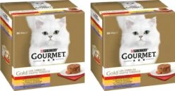 Gourmet – Gold Hartig Torentje – Kattenvoer – Vlees – Per 2 Dozen Van 8 X 85g