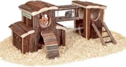 Flamingo Knaagdierspeelgoed Speeltuin Ole – Beige – 45.5 X 17 X 20 Cm