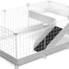 EnNELA Draadkubus Kooi Met Loft Voor Cavia 3 X 2 X 1 C&C Cage Wit