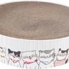 Krabmand Krabmat Voor Katten | Kattenmeubel | Krabmeubel | 41,3 Cm X 41,3 Cm X 10 Cm | Rond | Karton