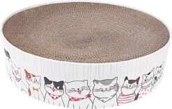Krabmand Krabmat Voor Katten | Kattenmeubel | Krabmeubel | 41,3 Cm X 41,3 Cm X 10 Cm | Rond | Karton