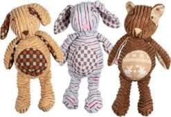 Jack And Vanilla VELVETIES Konijn-Hond-Beer Hondenspeelgoed Multi – Maat 41