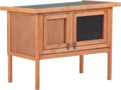 Topmast Konijnenhok Rex – Natural – 80 X 45 X 60 Cm – Konijnenhok Voor Buiten – Konijnenkooi – Konijnenren