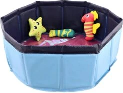 Kattenspeelbad Inclusief 3 Drijvende Accessoires En Glinsterende Bodem Ø 30 X 10 Cm – Kattenzwembad – Kitty Pool – Katten Zwembad