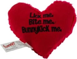 Yeowww! The Hearrrts “Lick Me, Bite Me, Bunnykick Me” – Kattenspeelgoed Met Kattenkruid – Catnip – Onweerstaanbaar Voor Katten – 11,5 X 10,5 Cm – Rood – One Size