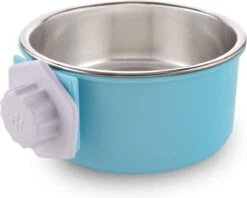 Dog Bowl, Verwijderbare Roestvrijstalen Hondenkom – Met Plastic Puppyvoeder – Voedsel Waterkom Voor Honden, Katten & Konijnen