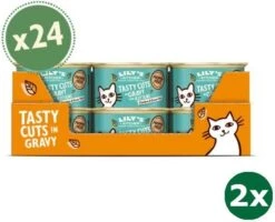 Lily’s Kitchen Cat Kitten Chicken / Ocean Fish Tasty Cuts In Gravy Kattenvoer 2x 24×85 Gr