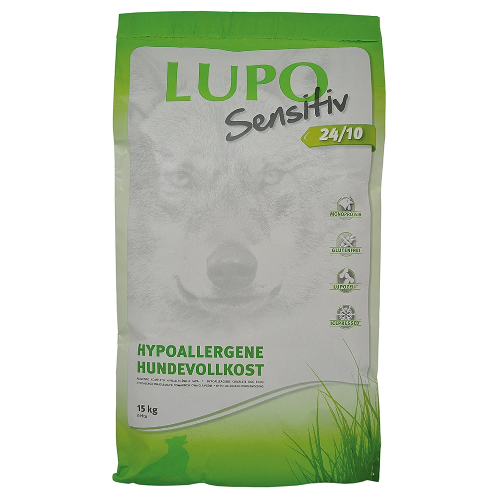 3 Kg Gratis! 15 Kg Lupo Sensitiv Hondenvoer – 24/10 – 15kg