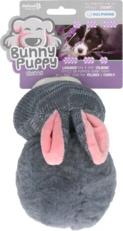 Bunny Puppy Chubby – Hondenknuffel – Kalmerend – Grijs – 13 X 15 X 9 Cm