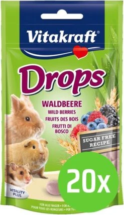 Vitakraft Bosvruchtendrops 75 Gram – 20 Verpakkingen