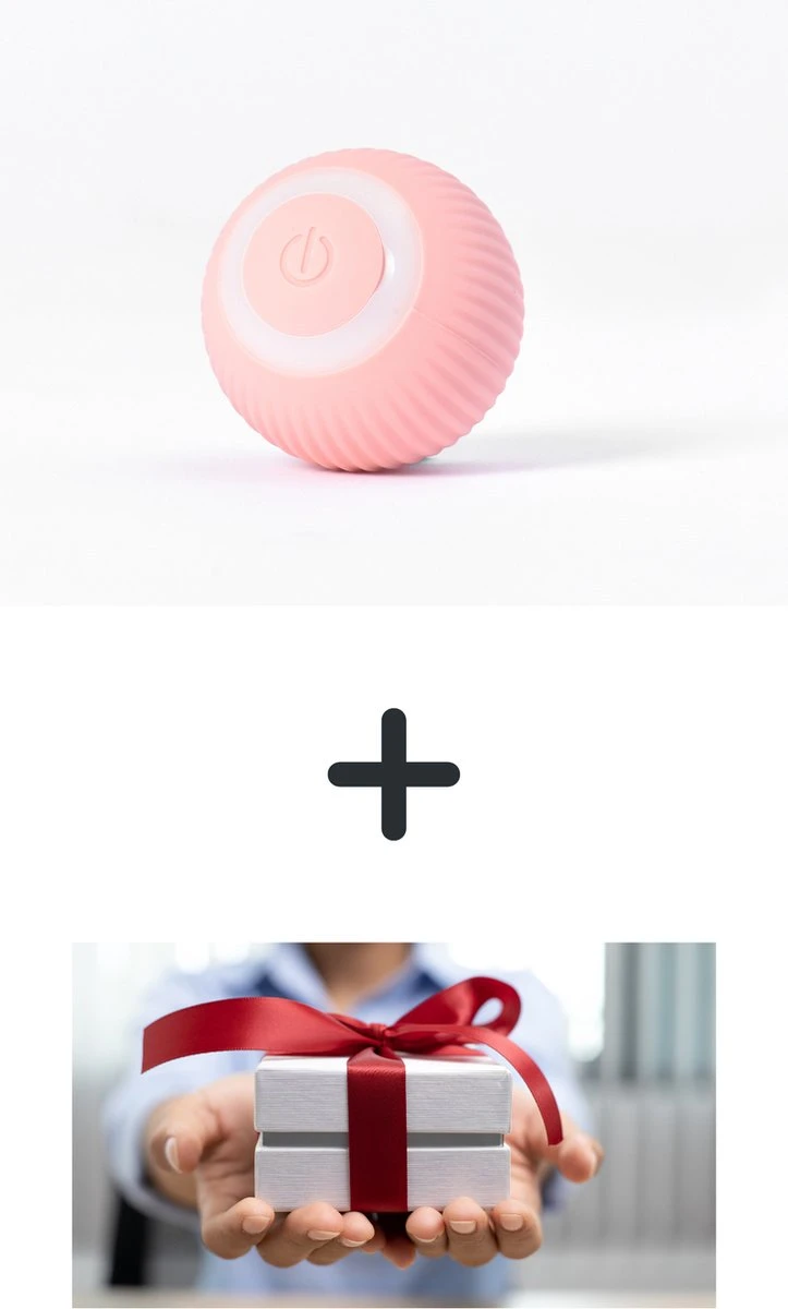 Slimme Kattenbal Roze + Cadeau β Kattenspeeltje / Huisdier / Zelfrollende Kattenbal / Oplaadbare Speeltje Voor Kittens /katten