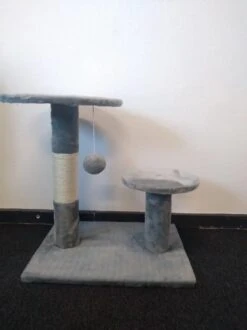 Krabpaal – Kattenkrabpaal – Krabpaal Met Sisal – 40 Cm Hoog – Grijs