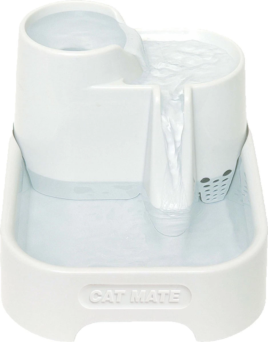 Cat Mate – Waterfontein Kat – Kattenfontein – Drinkfontein Kat – Fluisterstil – Poezen Fontein – Dieren Drinkbakken – Honden Fontein – 2 L